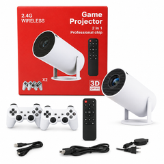 Proyector Game 2 en 1 con Consola Retro Integrada