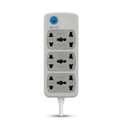 Multitoma Eléctrica Universal NO 103 con 3 Tomas Multiestándar e Interruptor