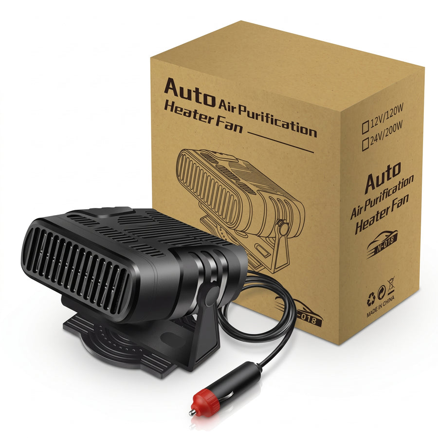 Calefactor y Ventilador Portátil para Auto 2 en 1 con Purificador de Aire N-018