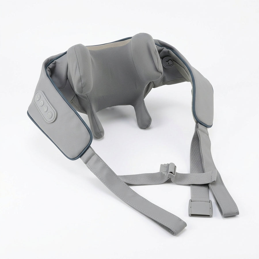 Masajeador Cervical Eléctrico para Cuello y Hombros con Termoterapia y Correas Manos Libres
