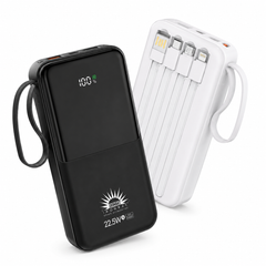 Power Bank Ironbat 20.000 mAh — hasta 22.5W con cables integrados