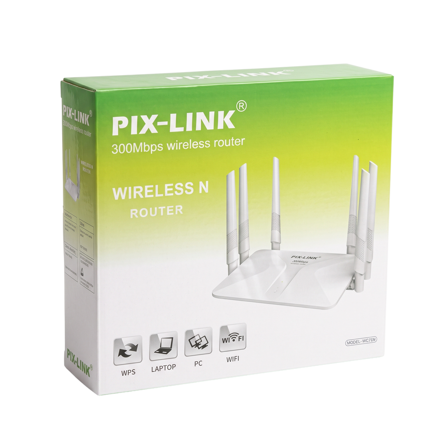 Router Inalámbrico PIX-LINK Wireless-N con 4 Antenas