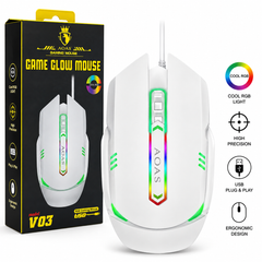 Mouse Gaming AOAS V03 RGB USB con Iluminación