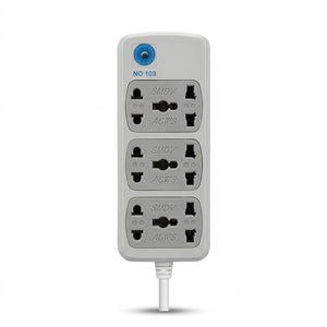 Multitoma Eléctrica Universal NO 103 con 3 Tomas Multiestándar e Interruptor