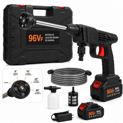 Hidrolavadora Inalámbrica 96V con Batería de Litio y Kit de Accesorios
