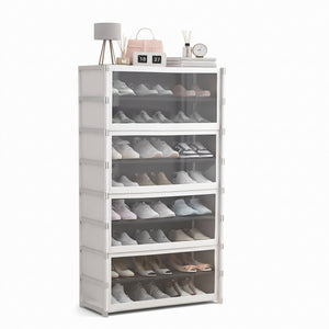 Organizador de Zapatos de 6 Niveles con Puertas Transparentes