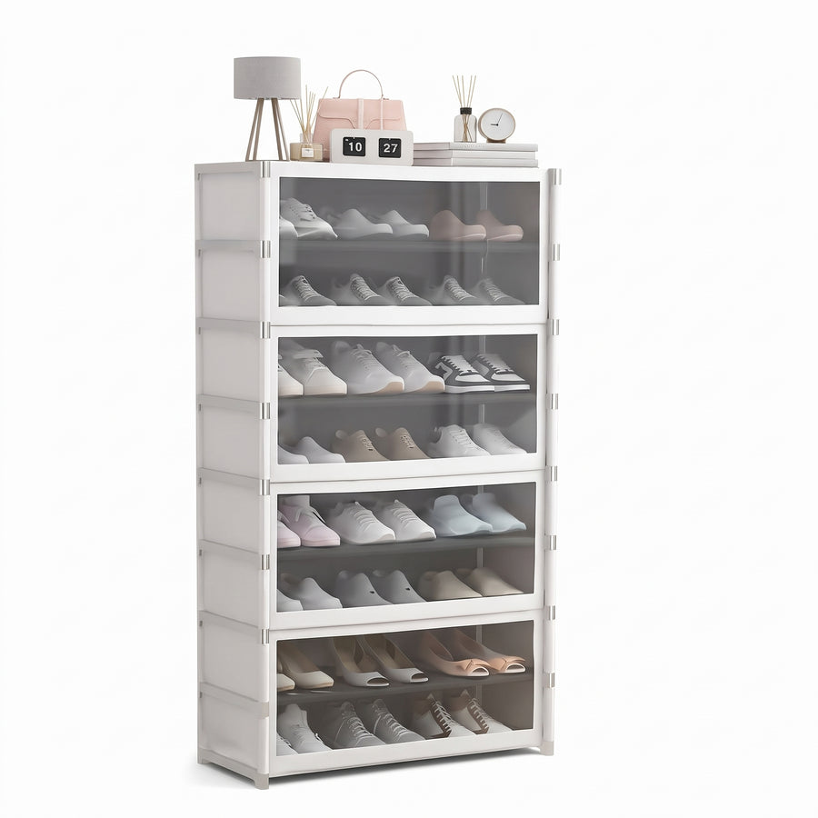 Organizador de Zapatos de 6 Niveles con Puertas Transparentes
