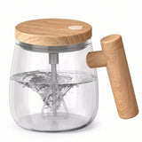 Taza Mezcladora Automática de Vidrio Borosilicato (400 ml)