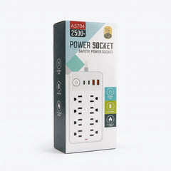 Multitoma de Pared y Extensión A5704 de 2500W |