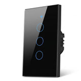 Interruptor Inteligente Wi-Fi de 3 Servicios con Panel de Vidrio Templado Touch y Luz LED
