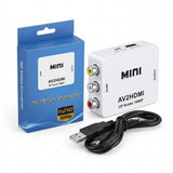 Convertidor Adaptador de Video HDMI a RCA / AV 1080p Mini