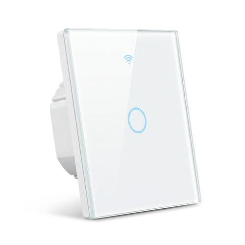 Interruptor Inteligente WiFi de Pared con Panel Táctil de Cristal Templado