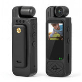 Mini Cámara Corporal Deportiva con Lente Rotativo de 180° y Pantalla LCD