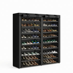 Zapatero Organizador Doble Portátil de Gran Capacidad con Cubierta