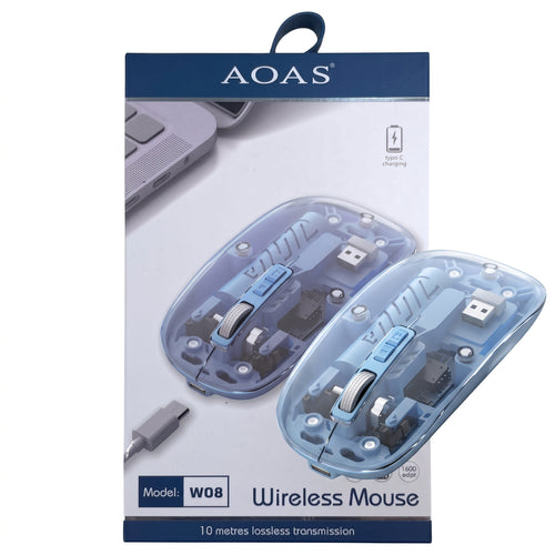 Mouse Inalámbrico Recargable AOAS W08