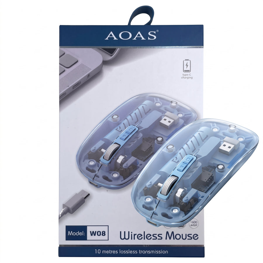 Mouse Inalámbrico Recargable AOAS W08