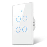 Interruptor Inteligente Wi-Fi de 4 Servicios con Panel de Vidrio Templado Touch y LED