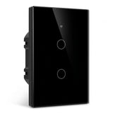 Interruptor Inteligente Wi-Fi de 2 Servicios con Panel de Vidrio Templado Touch