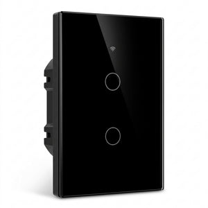 Interruptor Inteligente Wi-Fi de 2 Servicios con Panel de Vidrio Templado Touch