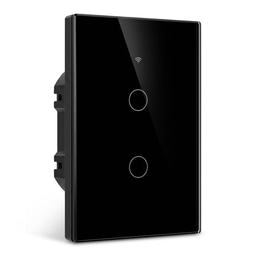 Interruptor Inteligente Wi-Fi de 2 Servicios con Panel de Vidrio Templado Touch