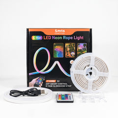 Tira de Luces LED Neón Inteligente de 5 Metros IC-RGB 5V