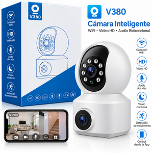 Cámara de Seguridad V380 WiFi Doble Lente con Visión Remota