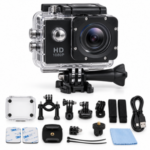 Cámara Deportiva Sports Cam Full HD 1080P con Carcasa Impermeable